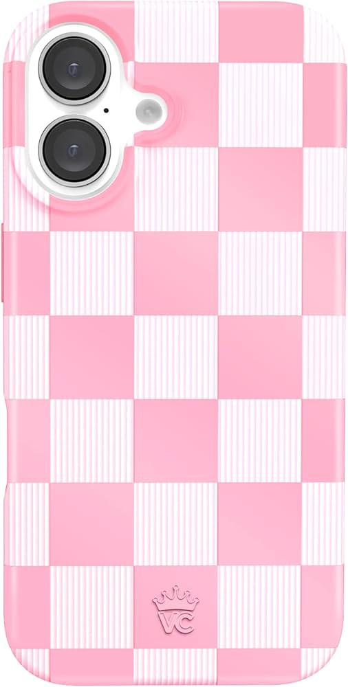VELVET CAVIAR for iPhone 16 Case Pink Checkered - Compatible with MagSafe [10ft Drop Tested] | Amazon (US)