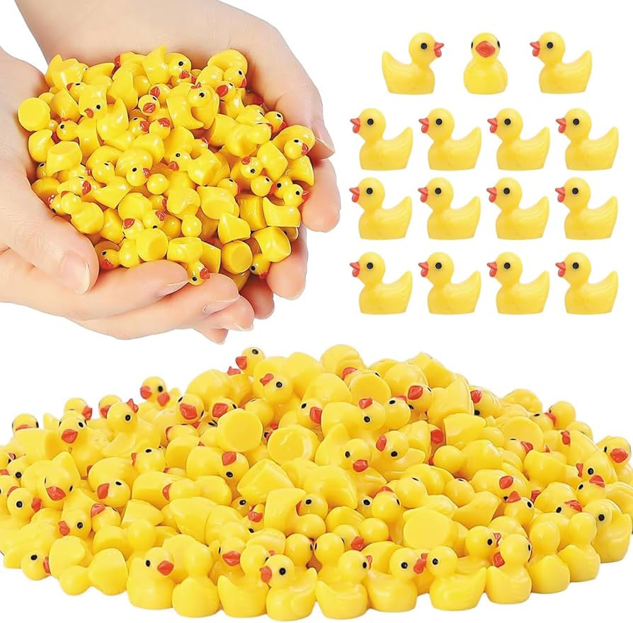 YsesoAi 100Pcs Mini Resin Ducks, Tiny Ducks Figurines Bulk for Miniature Dollhouse Decor Accessor... | Amazon (US)