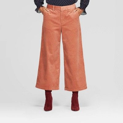 Women's High-Rise Wide Leg Cropped Corduroy Pants - A New Day™ | Target