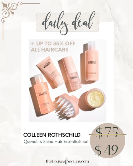 FLASH SALE! Up to 35% OFF Colleen Rothschild Haircare this weekend only! 

Follow my shop @thehouseofsequins on the @shop.LTK app to shop this post and get my exclusive app-only content!

#liketkit 
@shop.ltk
https://liketk.it/4ysXt
