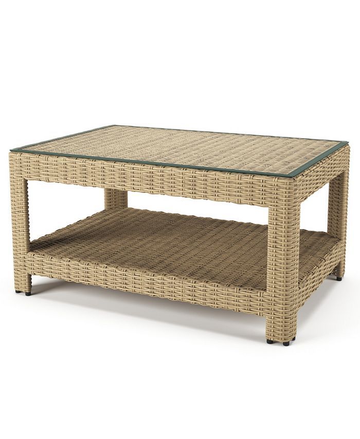 Sydney Woven Outdoor Coffee Table with Glass Top | Macys (US)