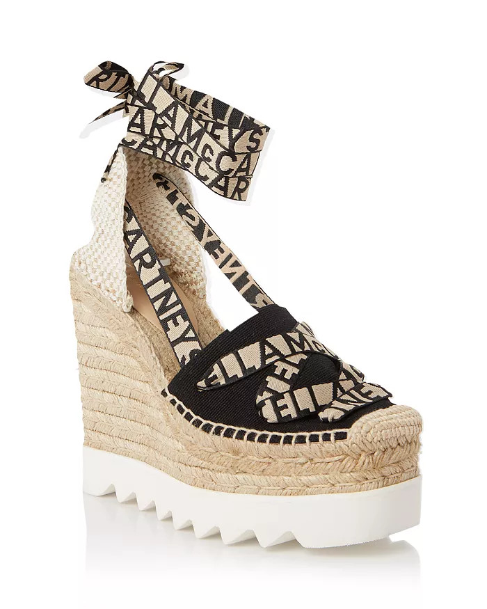 Stella McCartney Women's Gaia Ankle Tie Espadrille Platform Wedge Pumps Shoes - Bloomingdale's | Bloomingdale's (US)