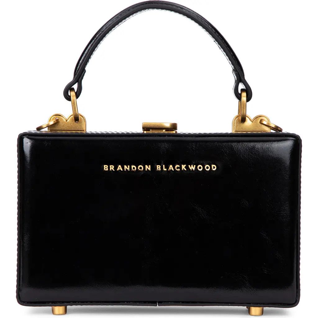 Brandon Blackwood Slim Kendrick Trunk Crossbody Bag in Black/Gold at Nordstrom | Nordstrom