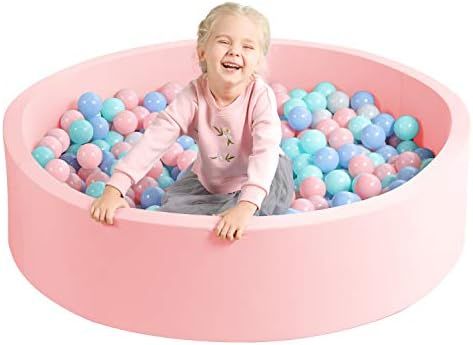 TRENDBOX Extra Large Soft Foam Ball Pit 51.2 x 11.8 in Large Sponge Round Ball Pool NOT Include B... | Amazon (US)