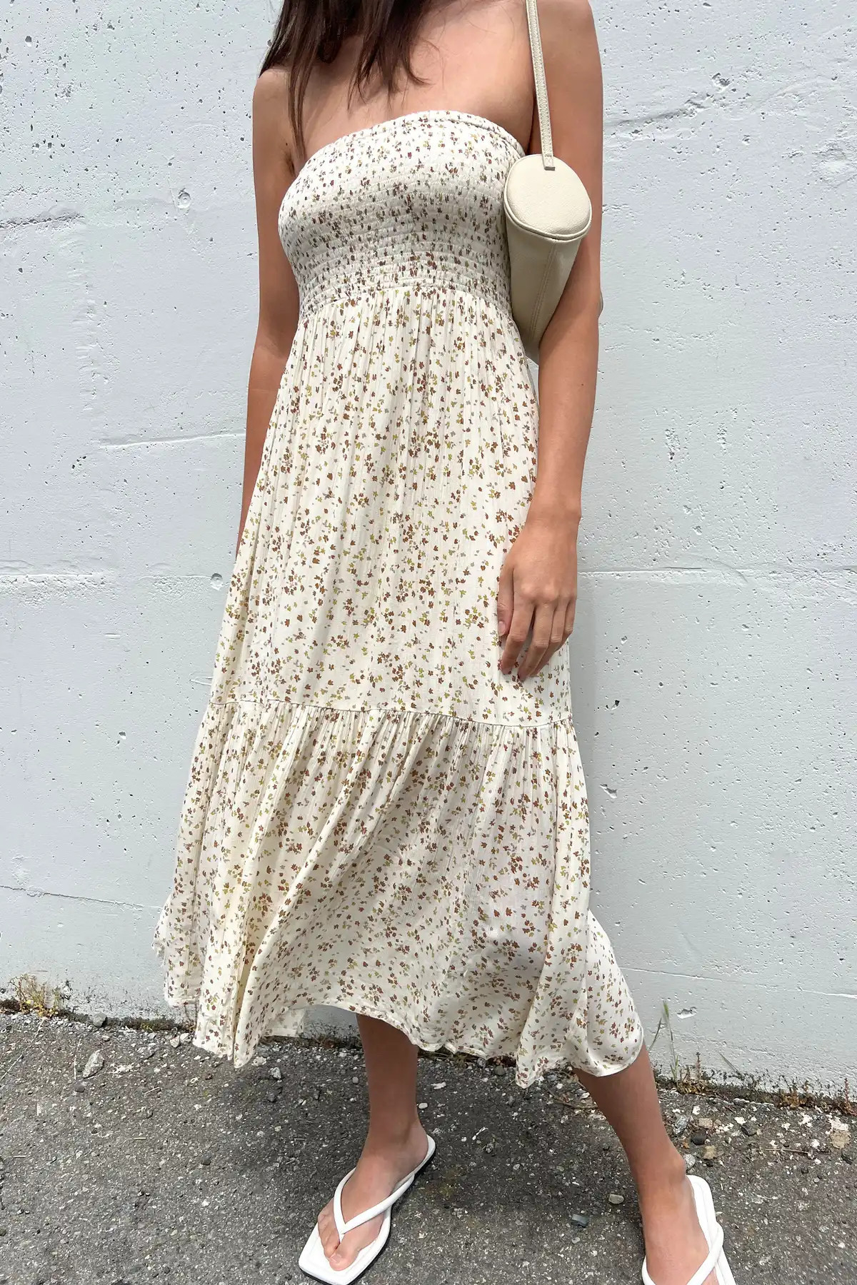 TUBE FLORAL MIDI DRESS | OAK + FORT