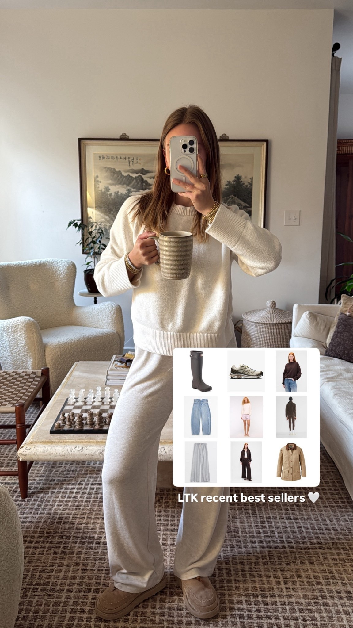 10/22/25 Rounding up my recent best sellers and fall staples you’ve been loving lately 🤎 From cozy layers to everyday basics — linking my Hunter boots, Salomon XT-6 sneakers, Aritzia fleece quarter zip, Abercrombie barrel jeans, cream sweater, L.L. Bean barn coat, Aerie sweatpants, and my favorite brown GAP sweat set I’ve been living in this season.

#LTKSeasonal #LTKSaleAlert #LTKShoeCrush