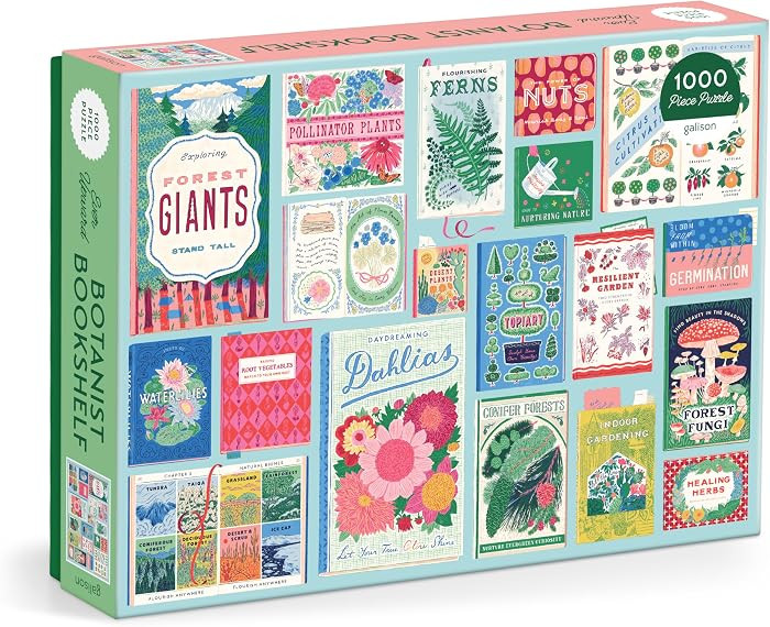 Galison Ever Upward Botanist Bookshelf \u2013 1000 Piece Jigsaw Puzzle Featuring Beautiful Artwor... | Amazon (US)