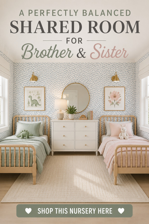 Designing a shared boy girl bedroom doesn't have to be difficult