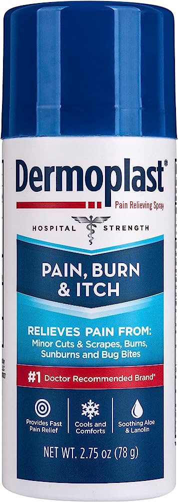 Dermoplast Pain, Burn & Itch Relief Spray for Minor Cuts, Burns and Bug Bites, 2.75 Oz (Packaging... | Amazon (US)