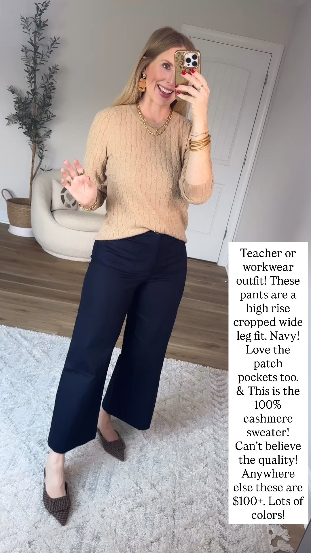 Walmart try on, cashmere sweater, free assembly, teacher outfit, Walmart style

#LTKootd