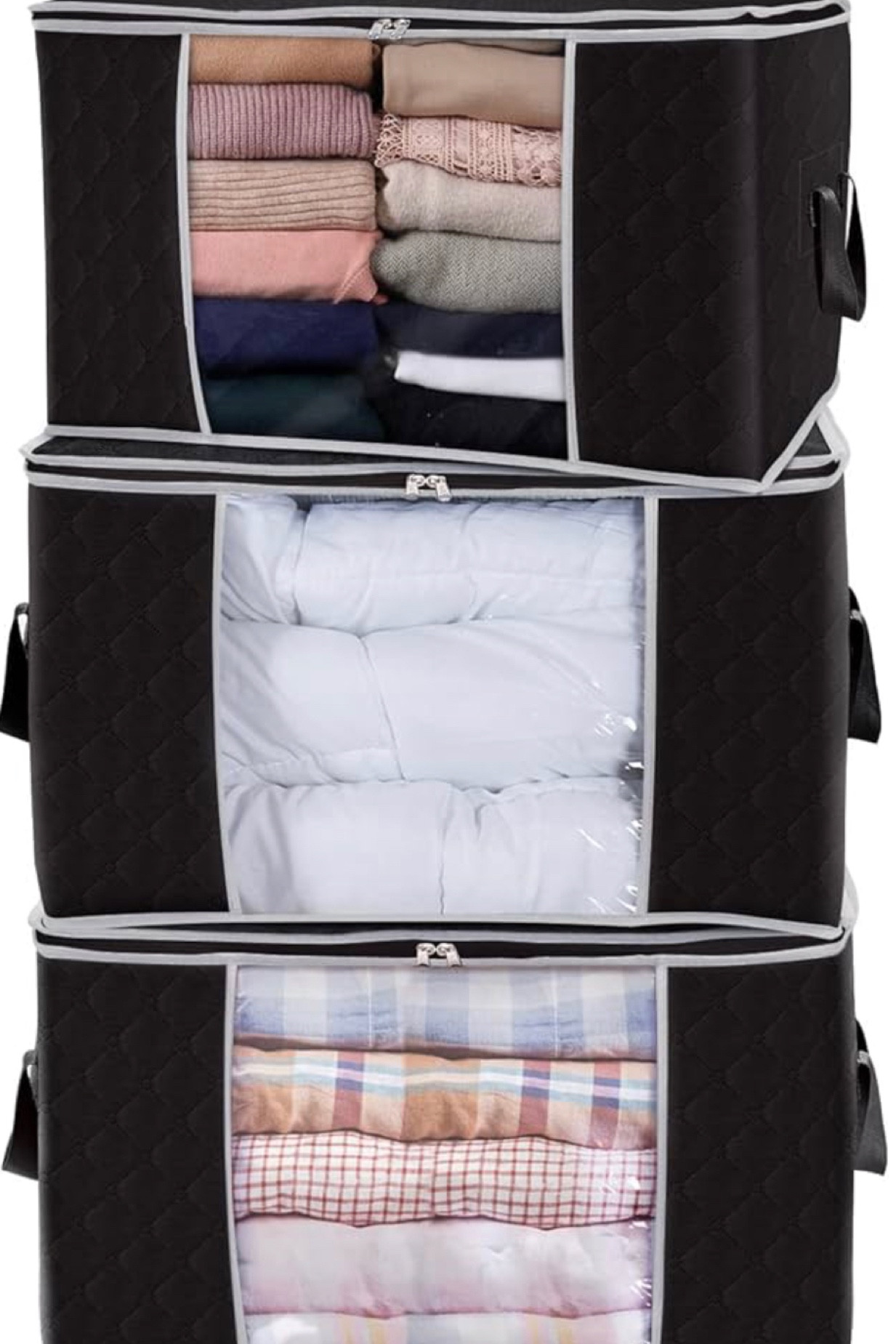 Fabric storage bags, seasonal storage, clothing storage, bedding storage 

#LTKhome #LTKfamily #LTKfindsunder50