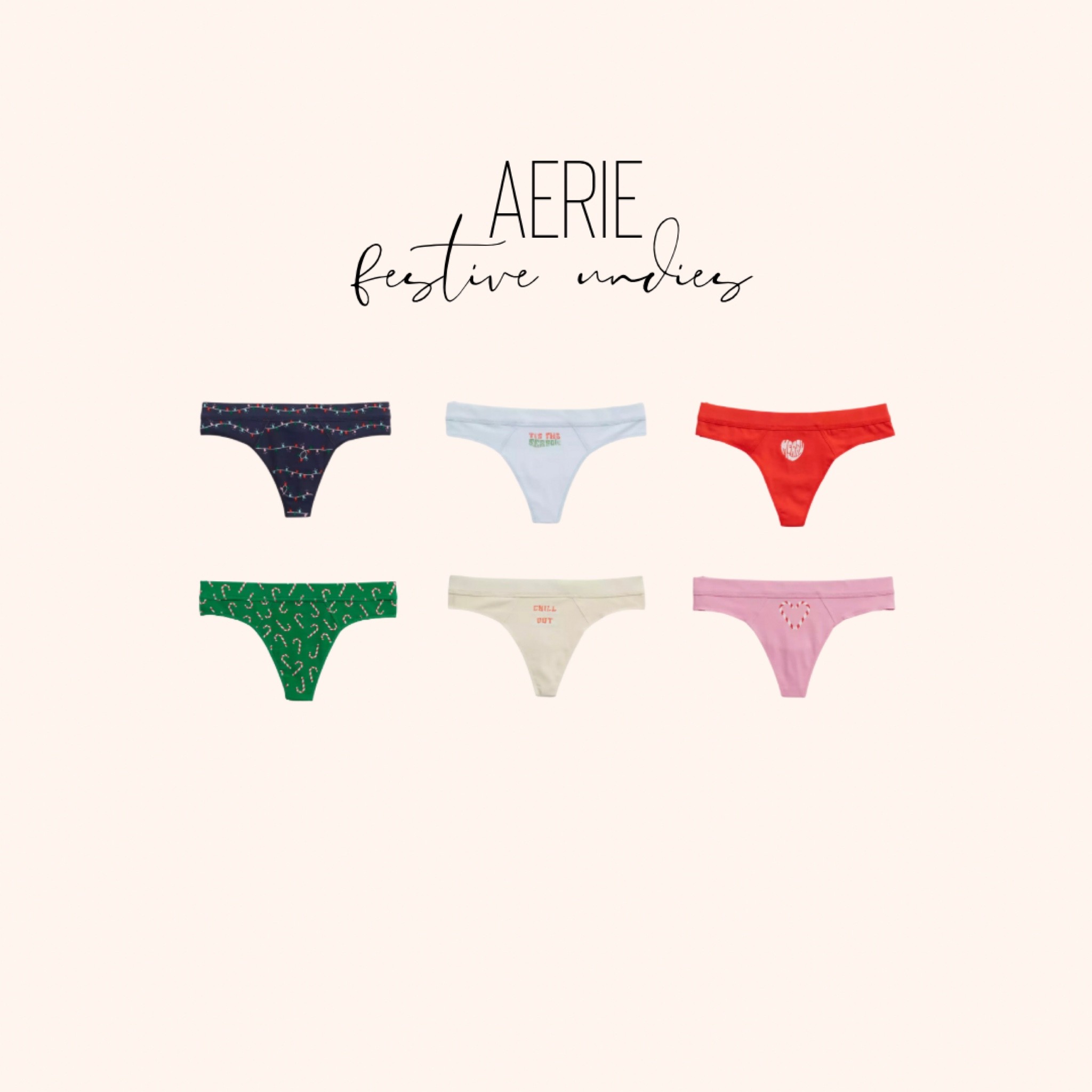aerie // aerie undies // undies // holiday undies 

#LTKHoliday #LTKSeasonal #LTKsalealert