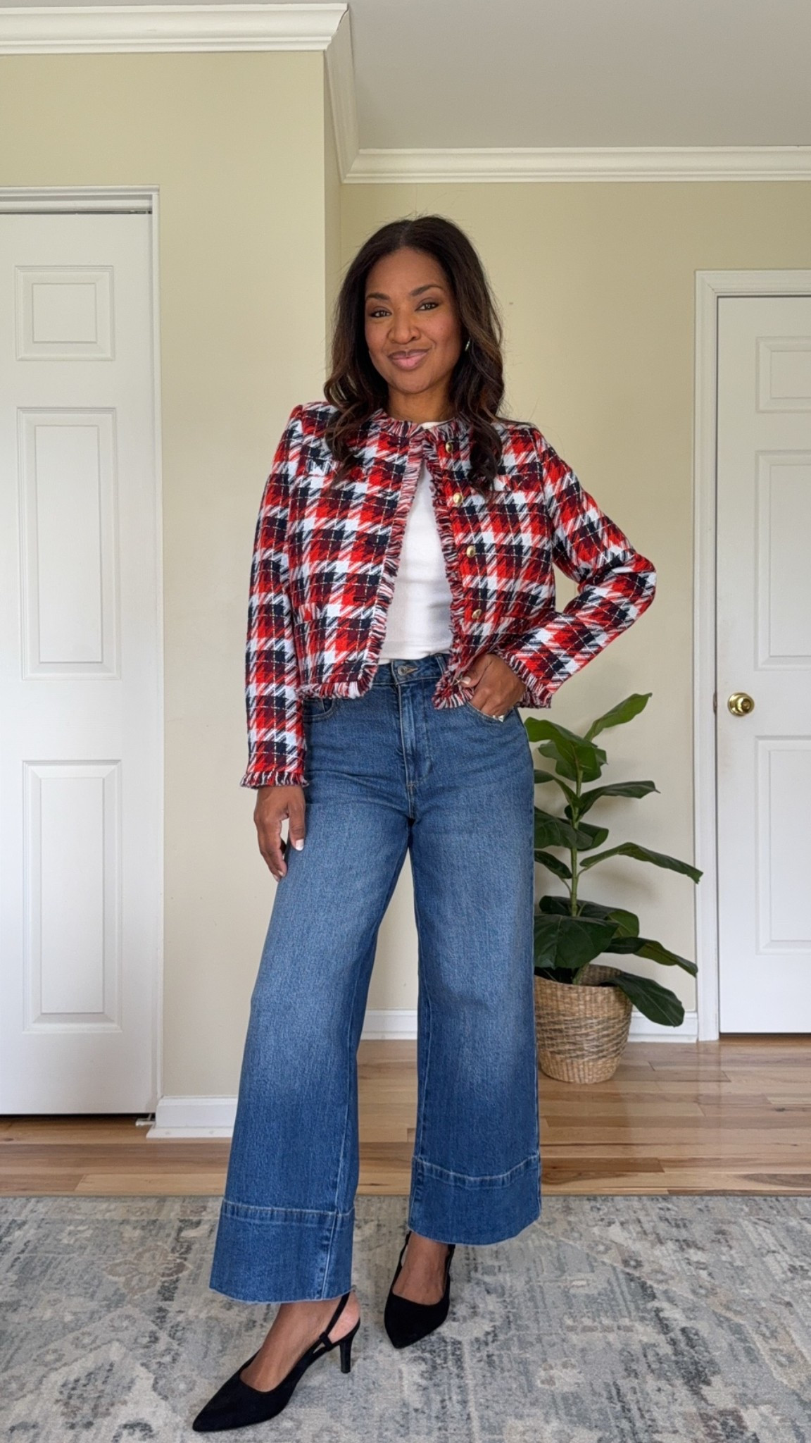 Jacket: Small
Top: Small
Jeans: Size 27 / 4
Heels: Size 9

#LTKootd #LTKOver40 #LTKgrwm