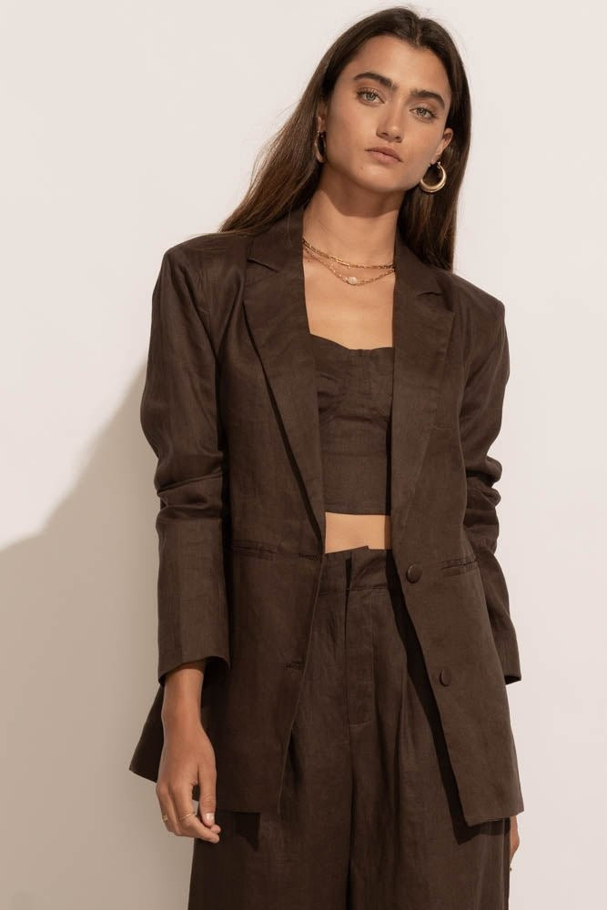 Adella Blazer in Brown - L / Brown - böhme | Böhme US