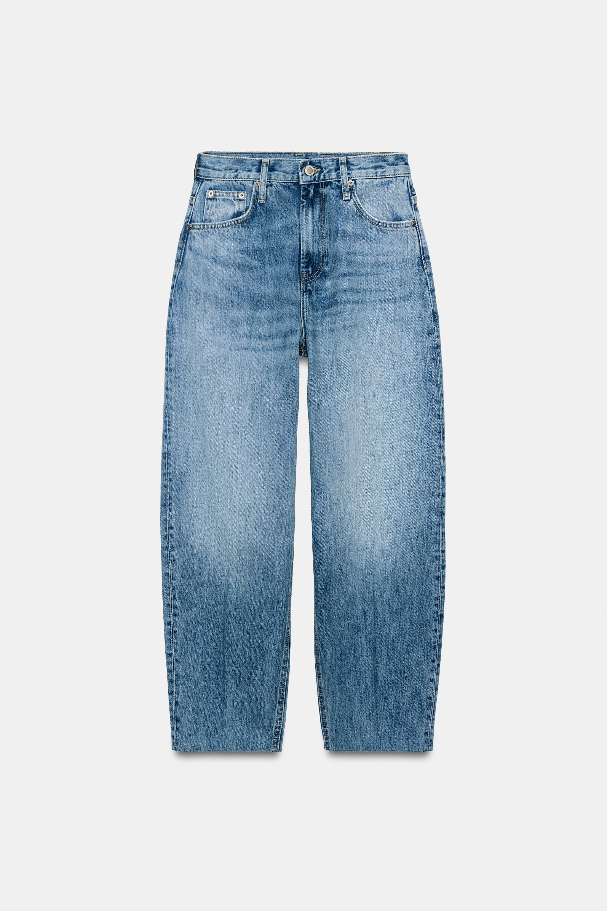 ZW COLLECTION HIGH-WAIST BARREL JEANS | Zara Canada
