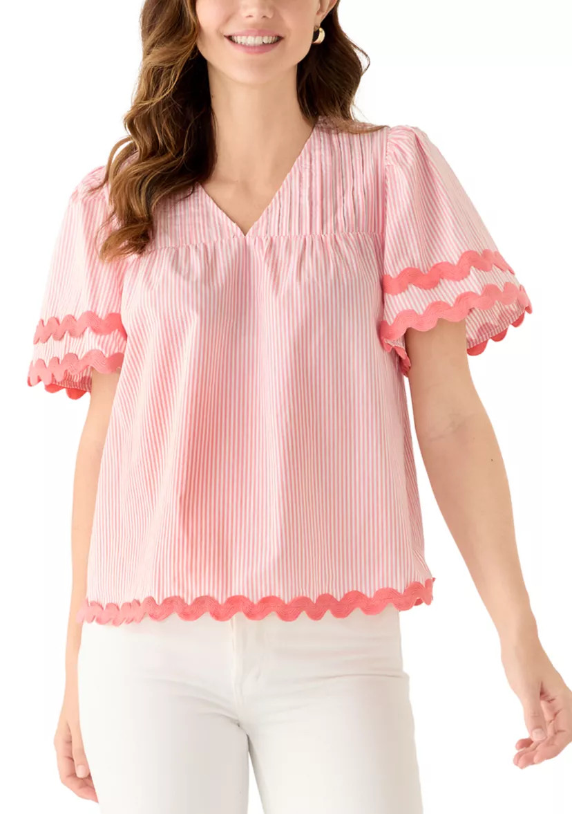 Women's Short Sleeve Ric Rac Top | Belk