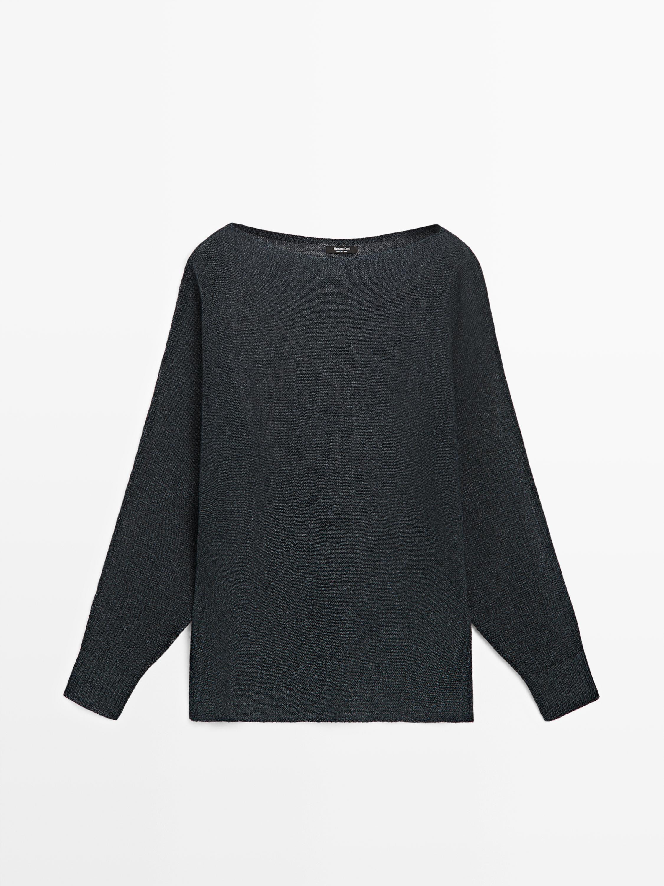 Cotton blend fluid knit sweater | Massimo Dutti UK