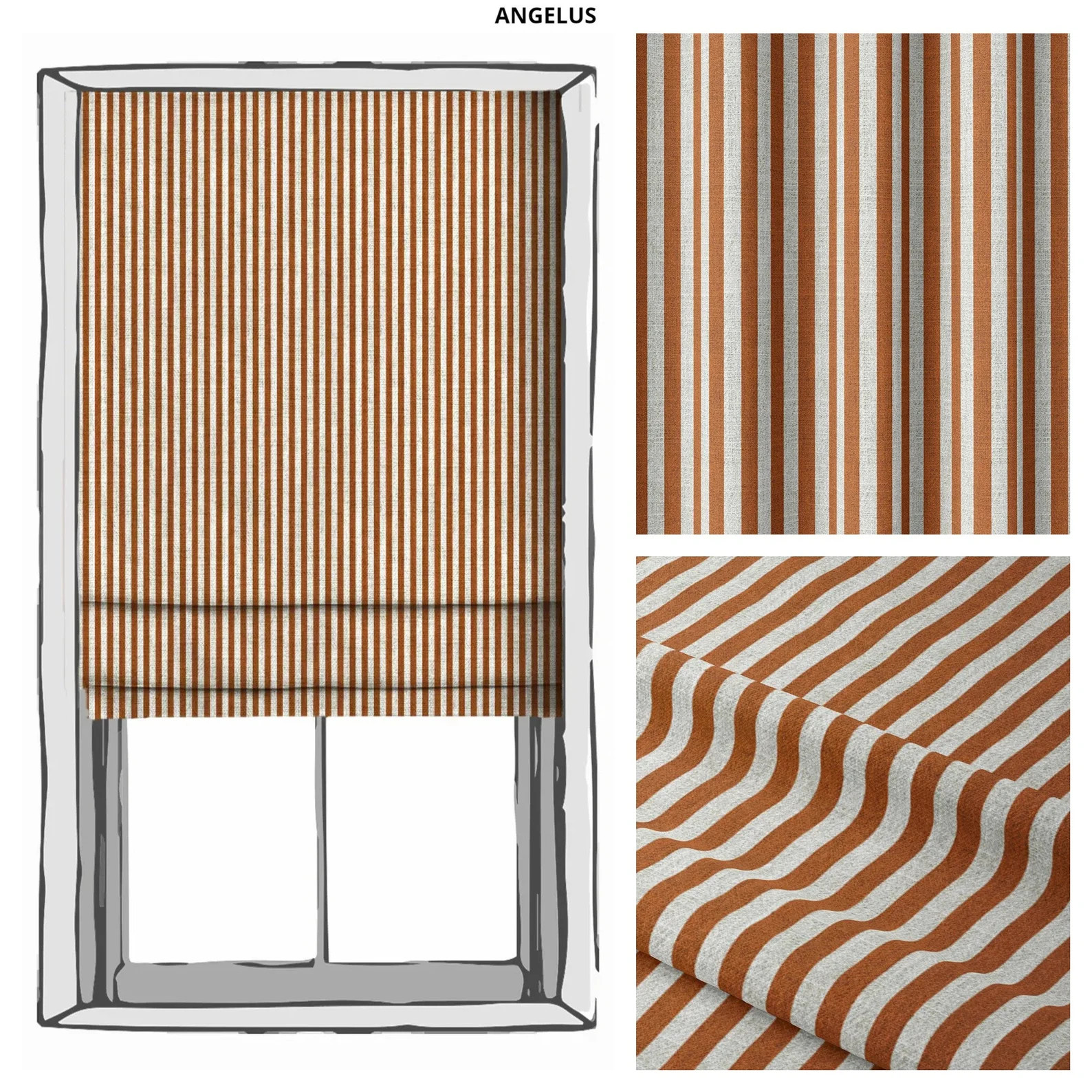 8 Colors. Pinstripe Roman Shades. Custom Length/ Width/ Size - Etsy | Etsy (US)