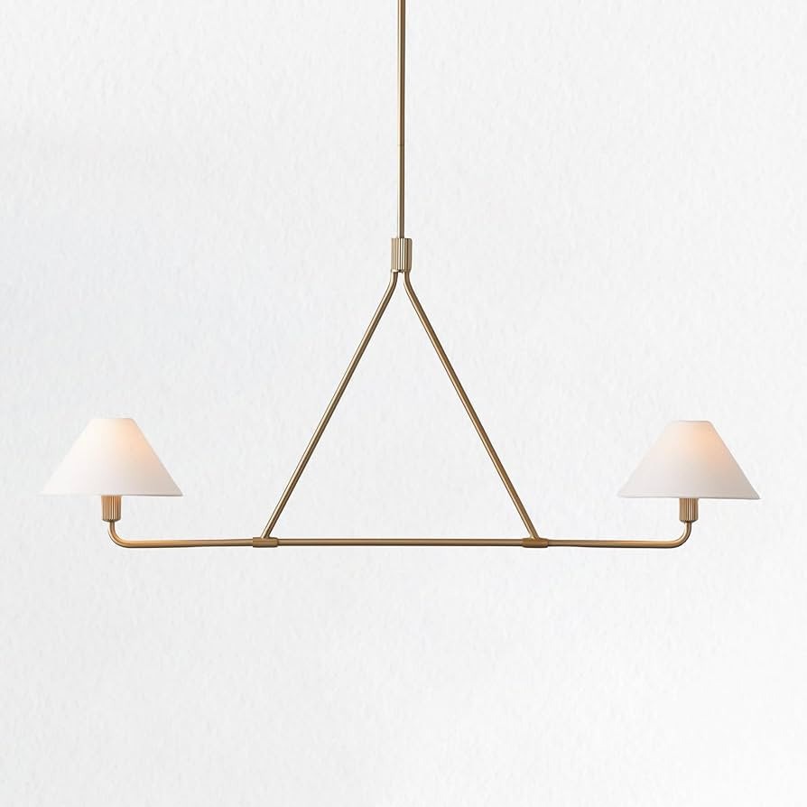 Minimalist Elegance Architectural 2-Light Tapered Pendant - Perfect for Dining, Bedroom, and Livi... | Amazon (US)