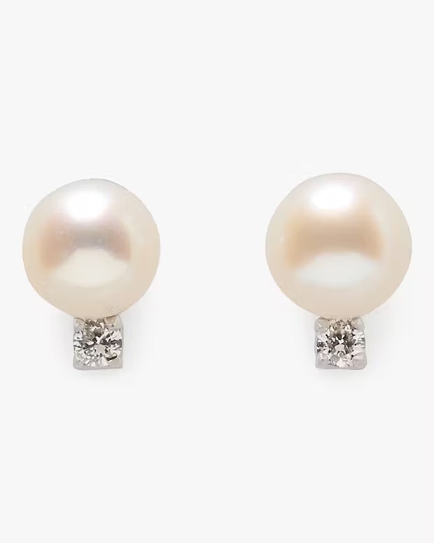 Kate Spade Fine Meant To Be Pearl & Diamond Studs | Kate Spade (US)