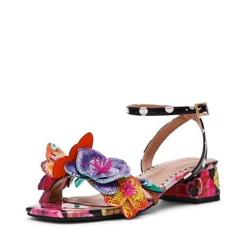Betsey Johnson Women's Maranda Heeled Sandal, Black Multi, 8 M | Amazon (US)