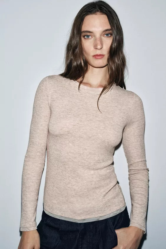 TULLE TRIM T-SHIRT | Zara US