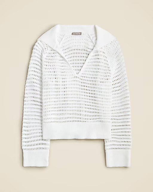 Pre-order Crochet sailor sweater | J. Crew US