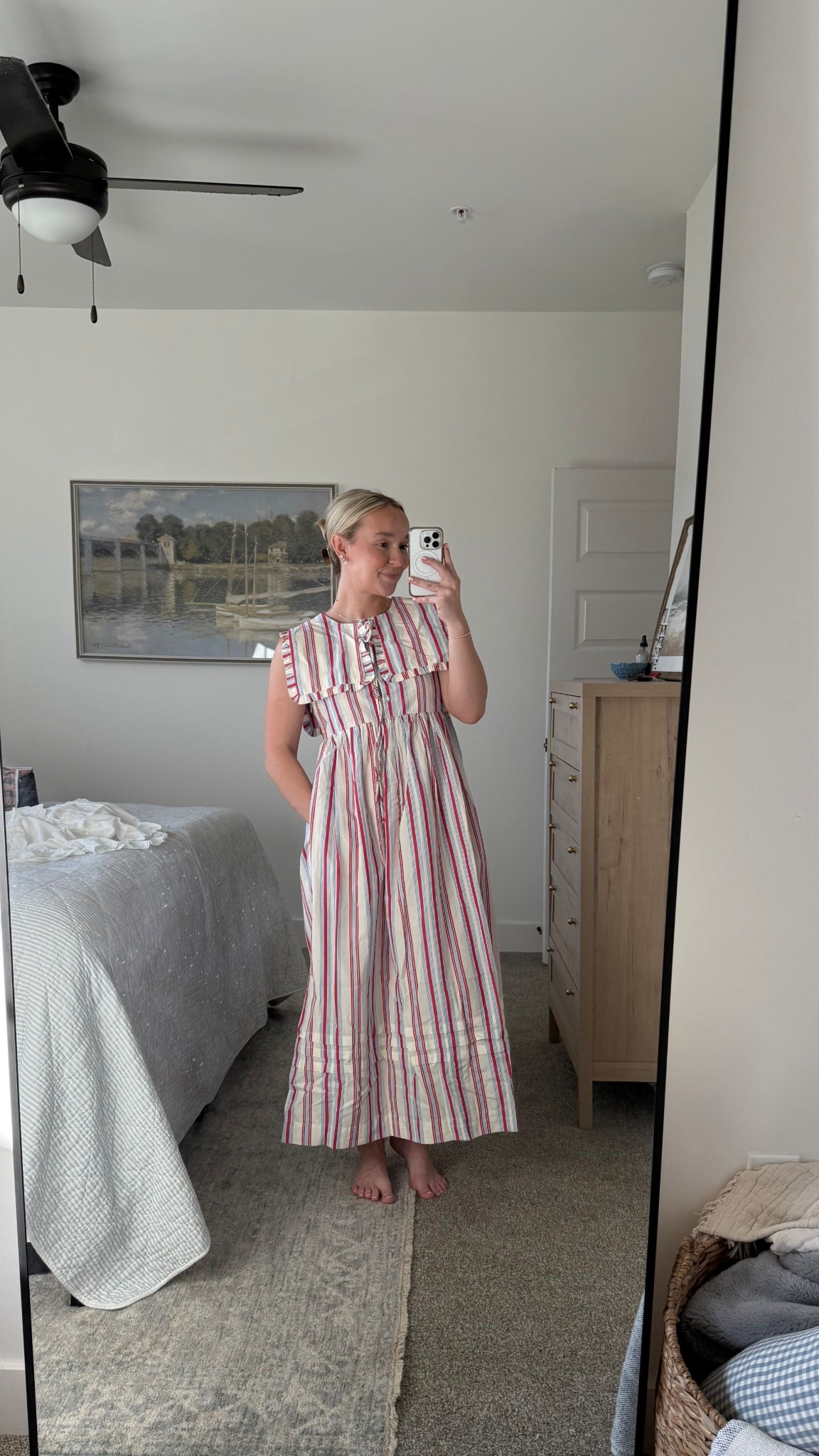 This is me in a dress. The stripes. The colors. The collar. 🫐❤️🫶🏻

#LTKSeasonal #LTKStyleTip #LTKWedding