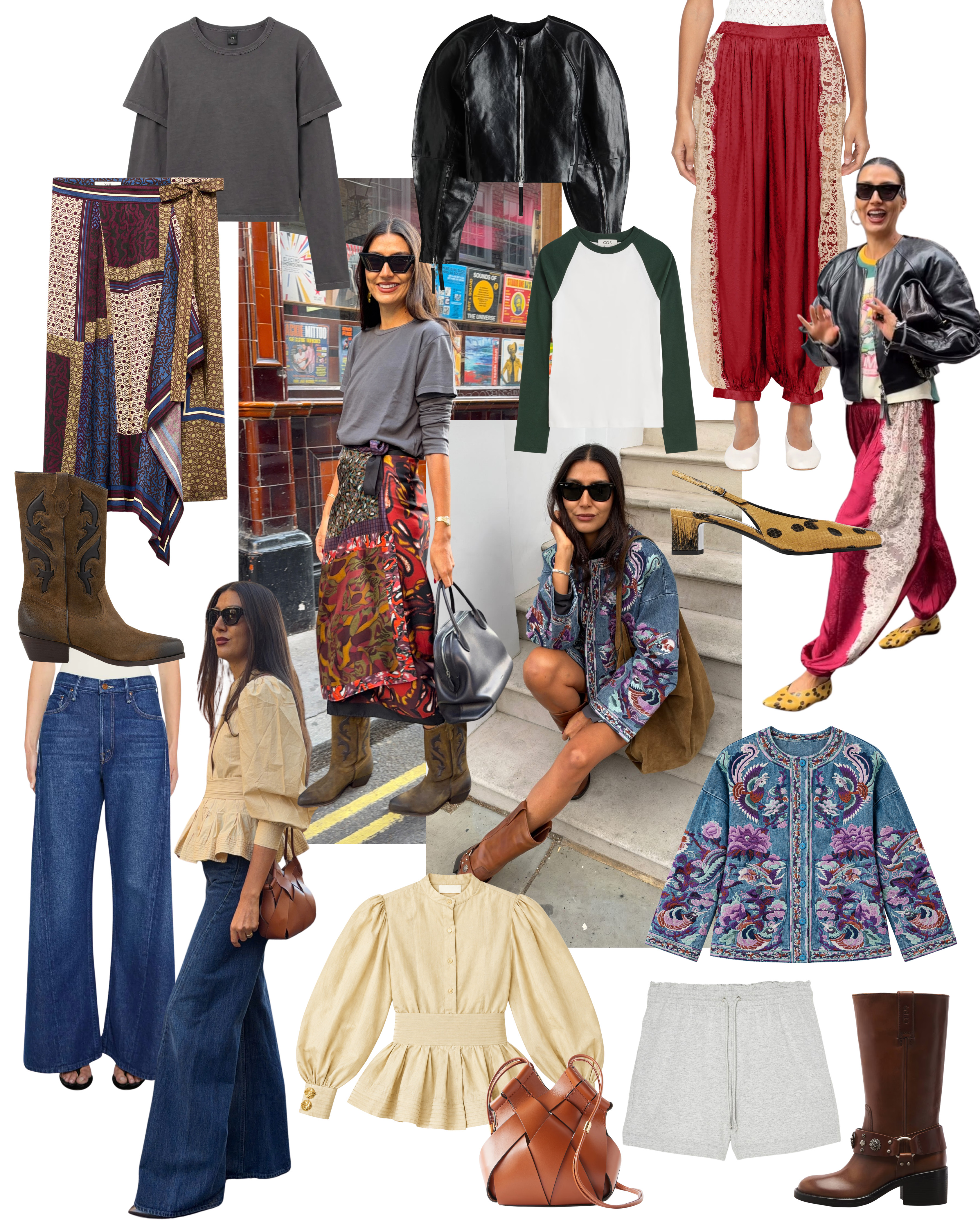 A week in outfits 🍂

leather jacket, embroidered jacket, sarouel trousers, satin trousers, flared jeans, leather boots, satin wrap skirt, patterned skirt, autumn outfit inspiration 

 #LTKFashionMonth #LTKuk #LTKautumn