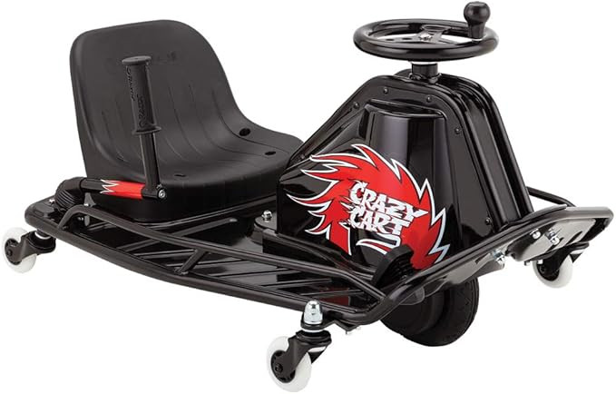 Amazon.com : Razor Crazy Cart DLX - 24V Electric Drfting Go Kart - Enhanced Drift Bar, Brodie Kno... | Amazon (US)