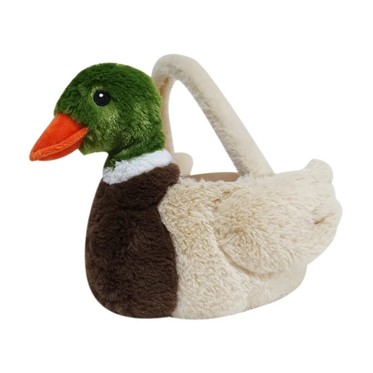Easter Brown and Green Plush Mallard Basket, 9 in x 11.5 in, by Way To Celebrate | Walmart (US)