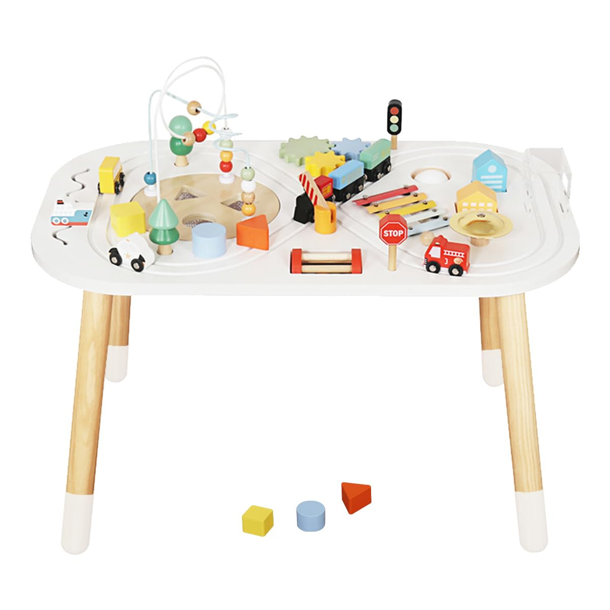 Baby Activity Cubes for Kids,Toddler Activity Cubes&Activity Center Table with Wooden Bead Mazes... | Amazon (US)
