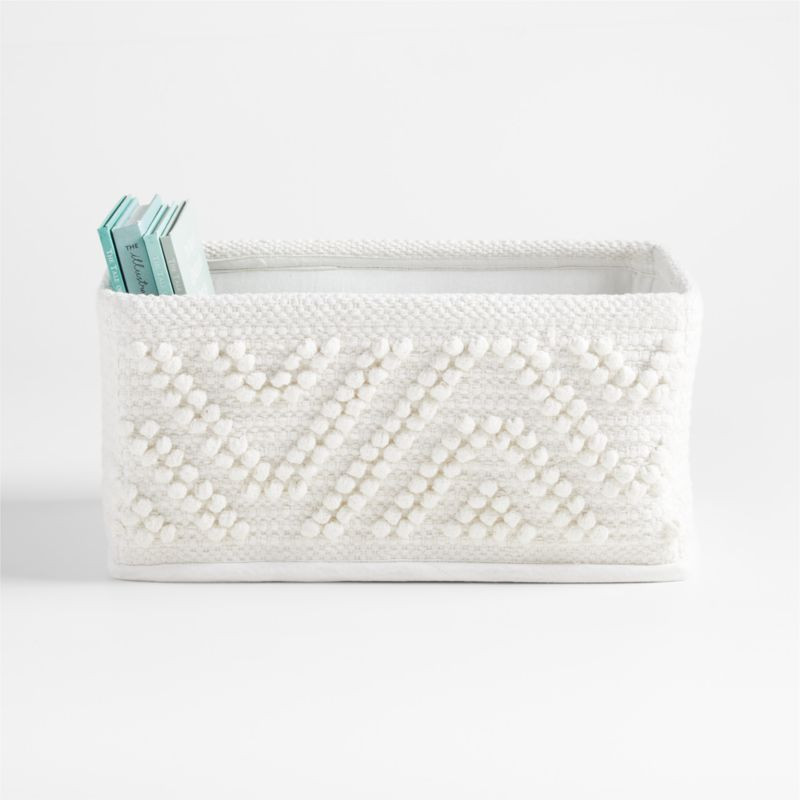 Dottie Natural Macramé Changing Table Baby Diaper Caddy + Reviews | Crate & Kids | Crate & Barrel