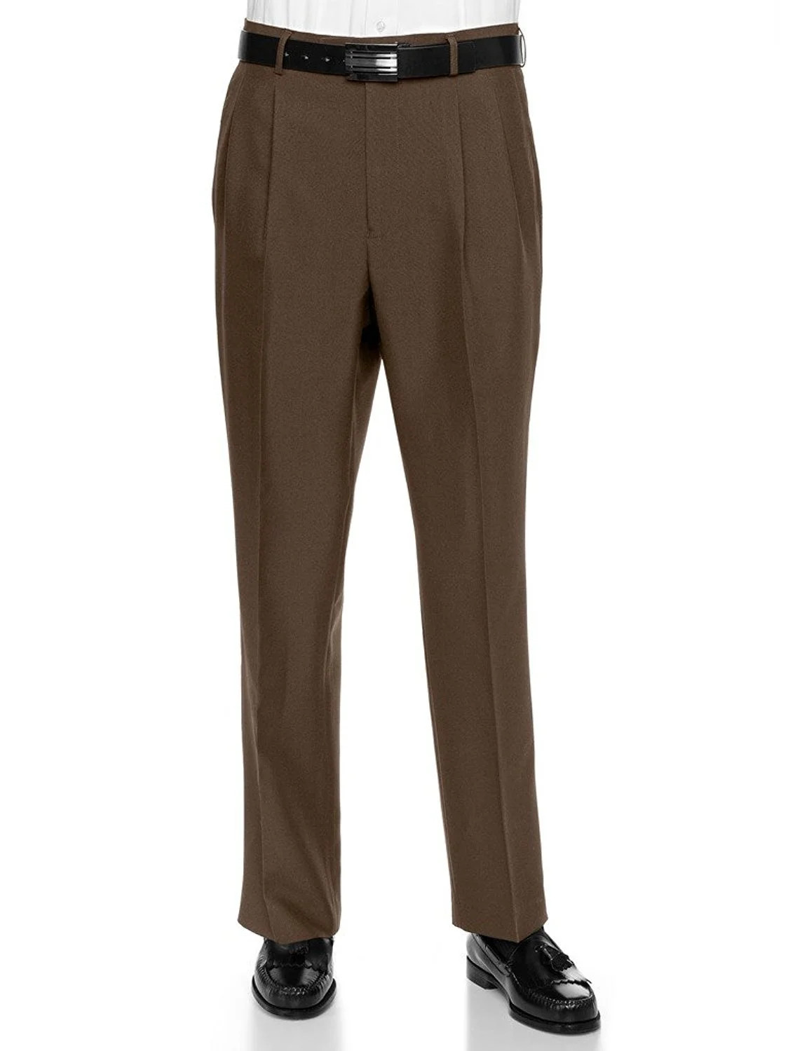 RGM Men's Work To Weekend Pleated Front Dress Pant Finished Hem With No Cuff - Walmart.com | Walmart (US)