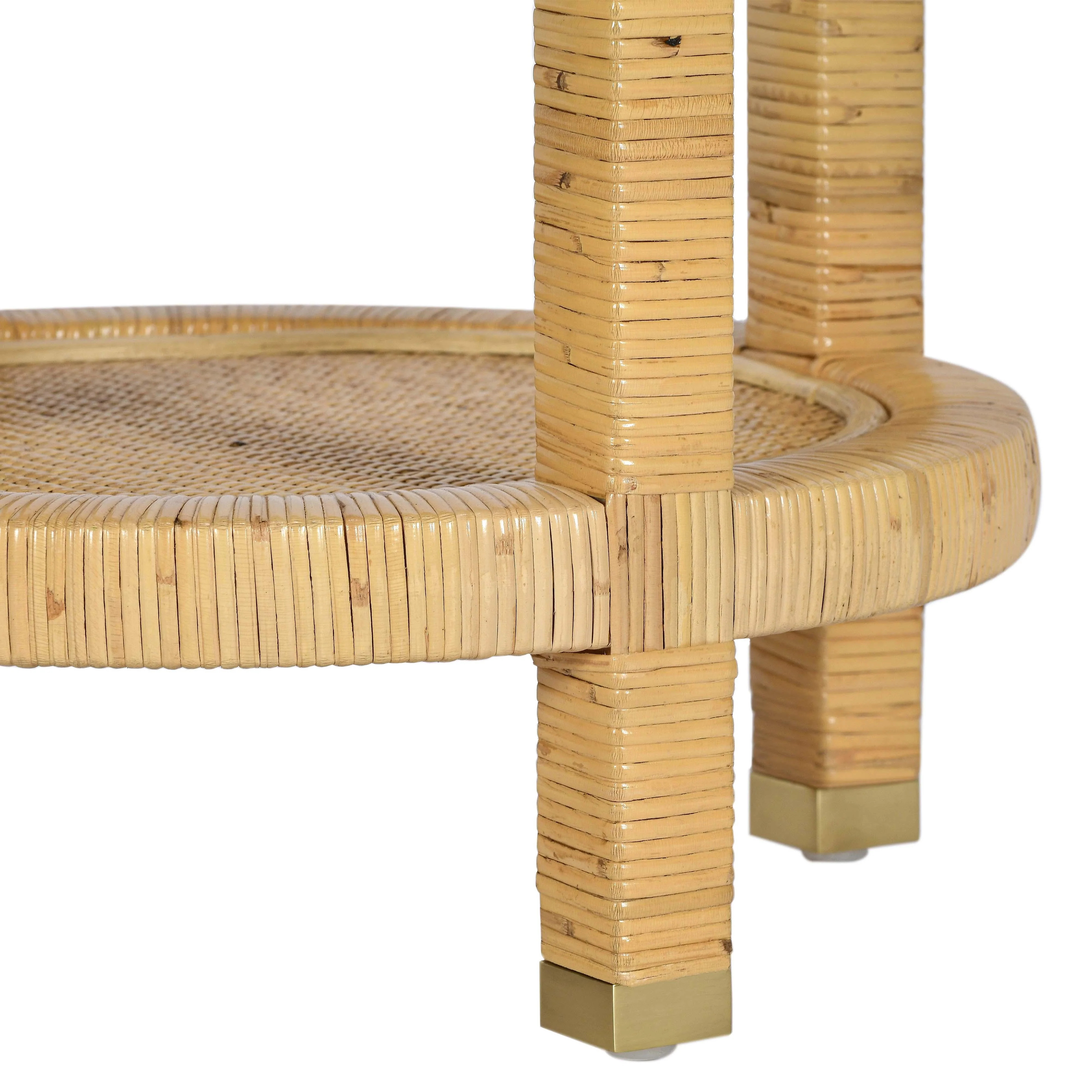 Amara Natural Rattan Side Table | TOV Furniture