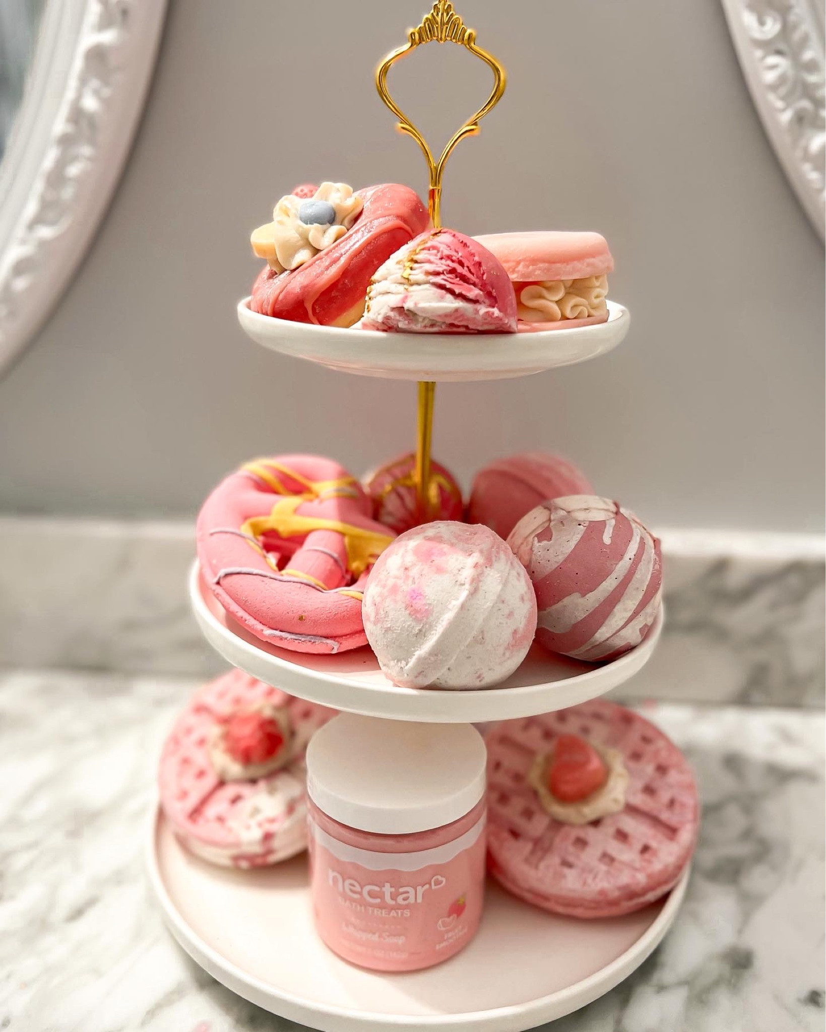 Displayed all of my bath treats from Nectar 💝🌸 You can get 20% off with code “LEXIELFORSTNER” 🥰 

#LTKSale #LTKsalealert #LTKunder50