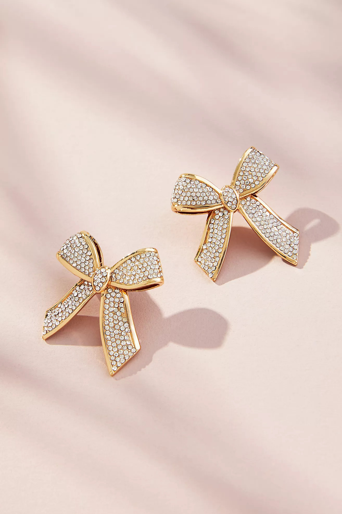 BaubleBar Pavé Bow Post Earrings | Anthropologie (US)
