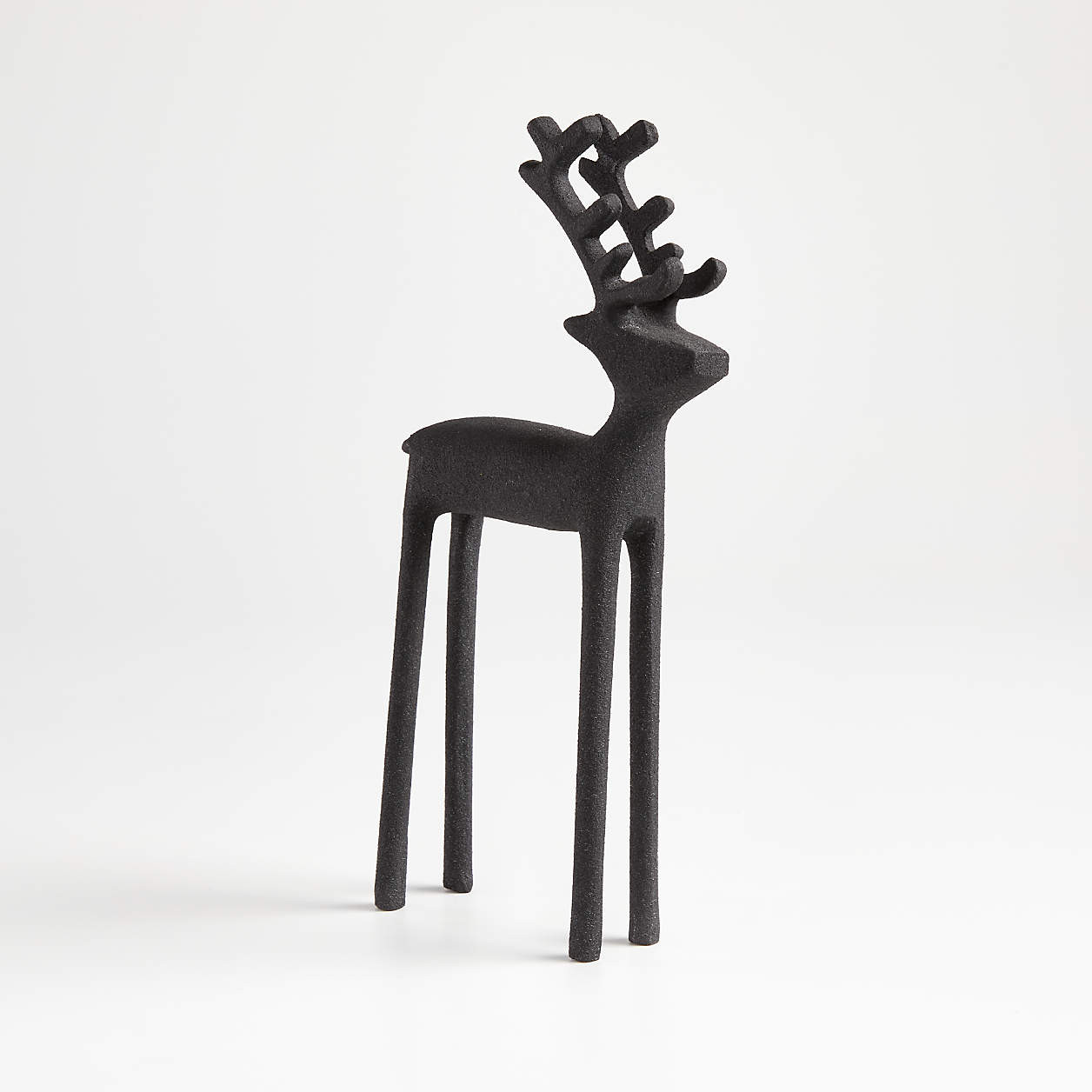 Zinc Holiday Reindeer Decoration 9" + Reviews | Crate & Barrel | Crate & Barrel