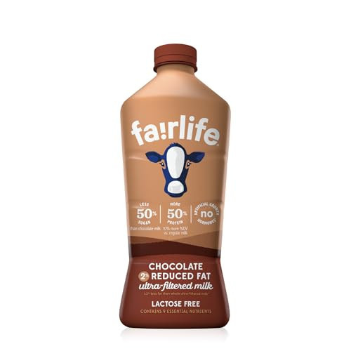 Fairlife 2% Reduced Fat Ultra Filtered Milk, Lactose Free, Chocolate, 52 Fl Oz | Amazon (US)
