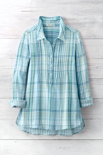 Ripple Creek Plaid Popover | Coldwater Creek