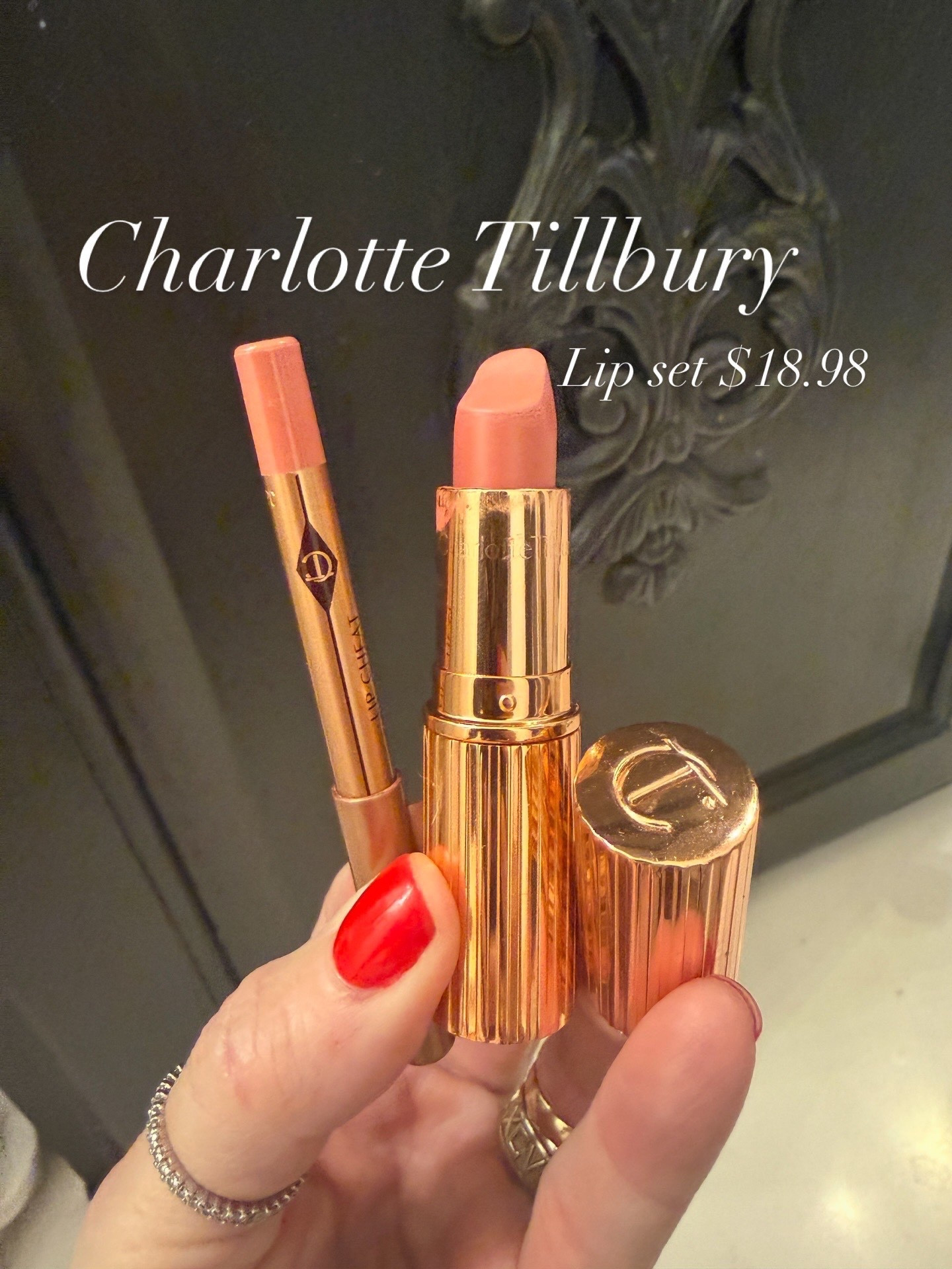 Charlotte Tilbury 
Pillow talk lip liner and lipstick set  $18.98

4 colors to choose from

Great 😊gift idea too

#LTKBeauty #LTKSaleAlert #LTKCyberWeek