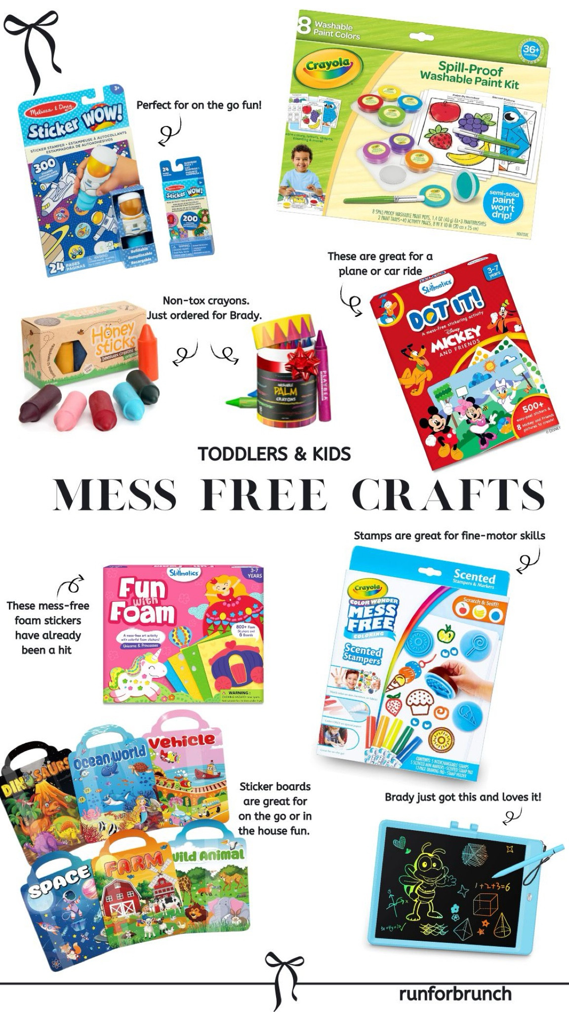 A lot of mess free kids and toddler gift ideas! Perfect for being on the go or in the house during the holidays  

#LTKGiftGuide #LTKFindsUnder50 #LTKKids