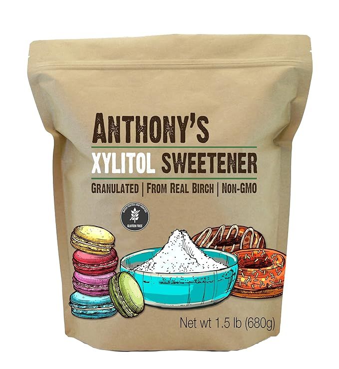Anthony's Xylitol Sweetener, 1.5 lb, Made from Birch, Gluten Free, Keto Friendly, Non GMO | Amazon (US)