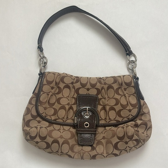 Coach Soho Signature Jacquard Women's Brown Shoulder Bag | Poshmark