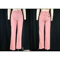 Rare Pink Acid Wash Denim Vintage 1980S 1990S Wrangler 14Mwz Hh Cowboy Cut High Rise Mom Jeans, 27"" | Etsy (US)