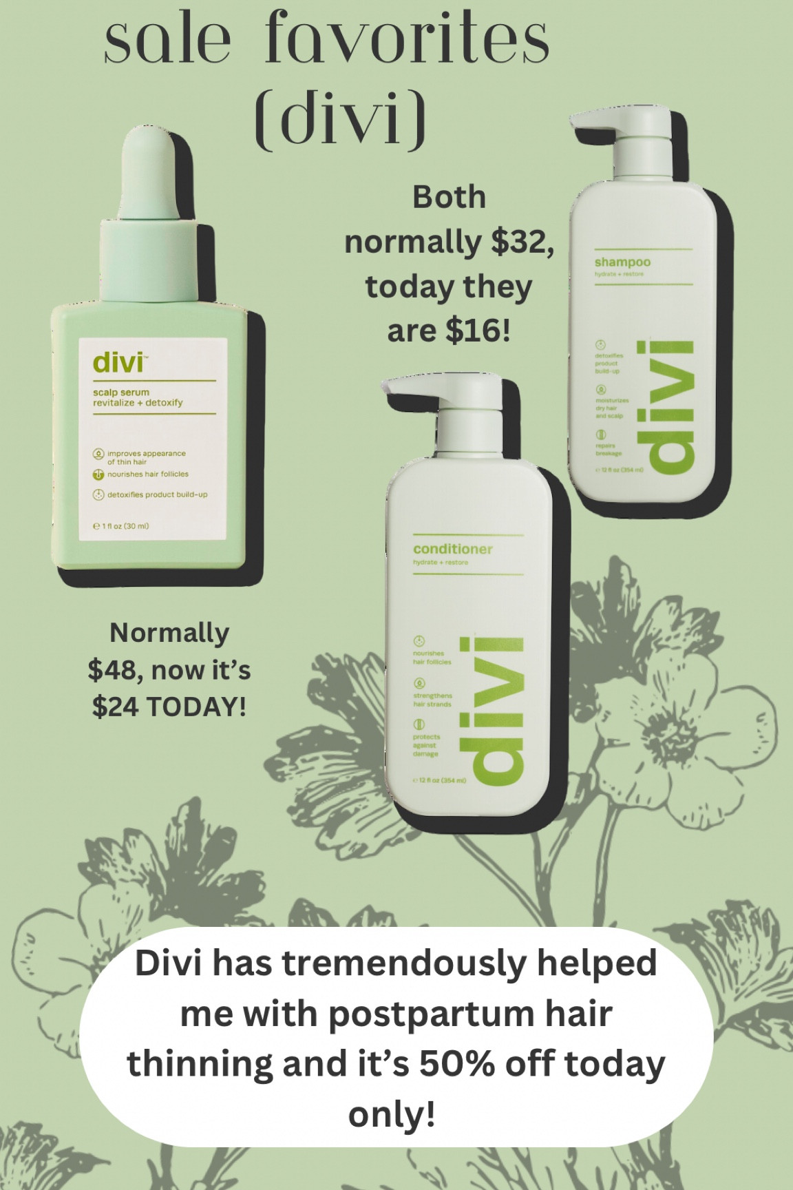50% off Divi TODAY only!!!!

#LTKsalealert #LTKbeauty #LTKfindsunder50
