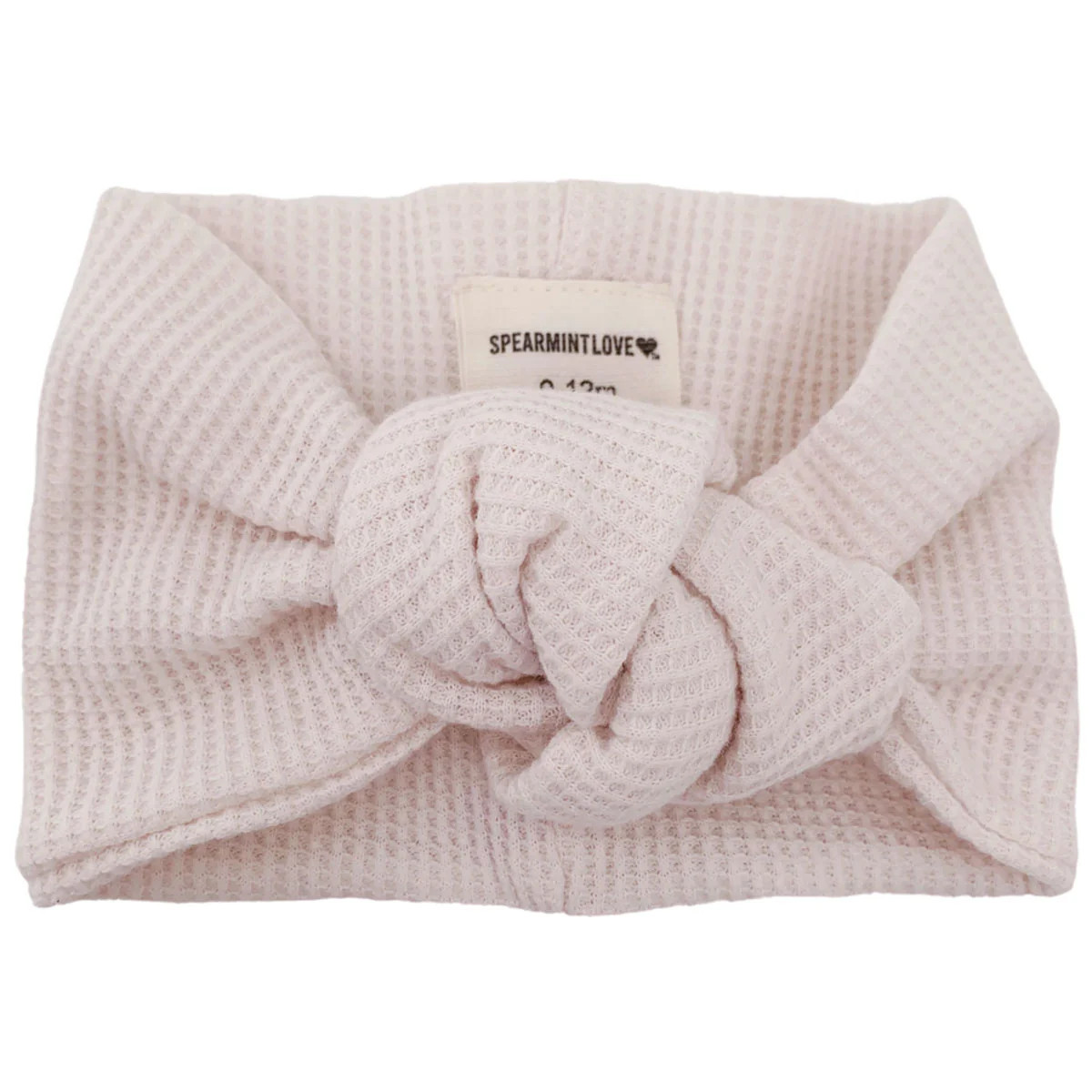 Organic Waffle Turban Headband, Snow | SpearmintLOVE