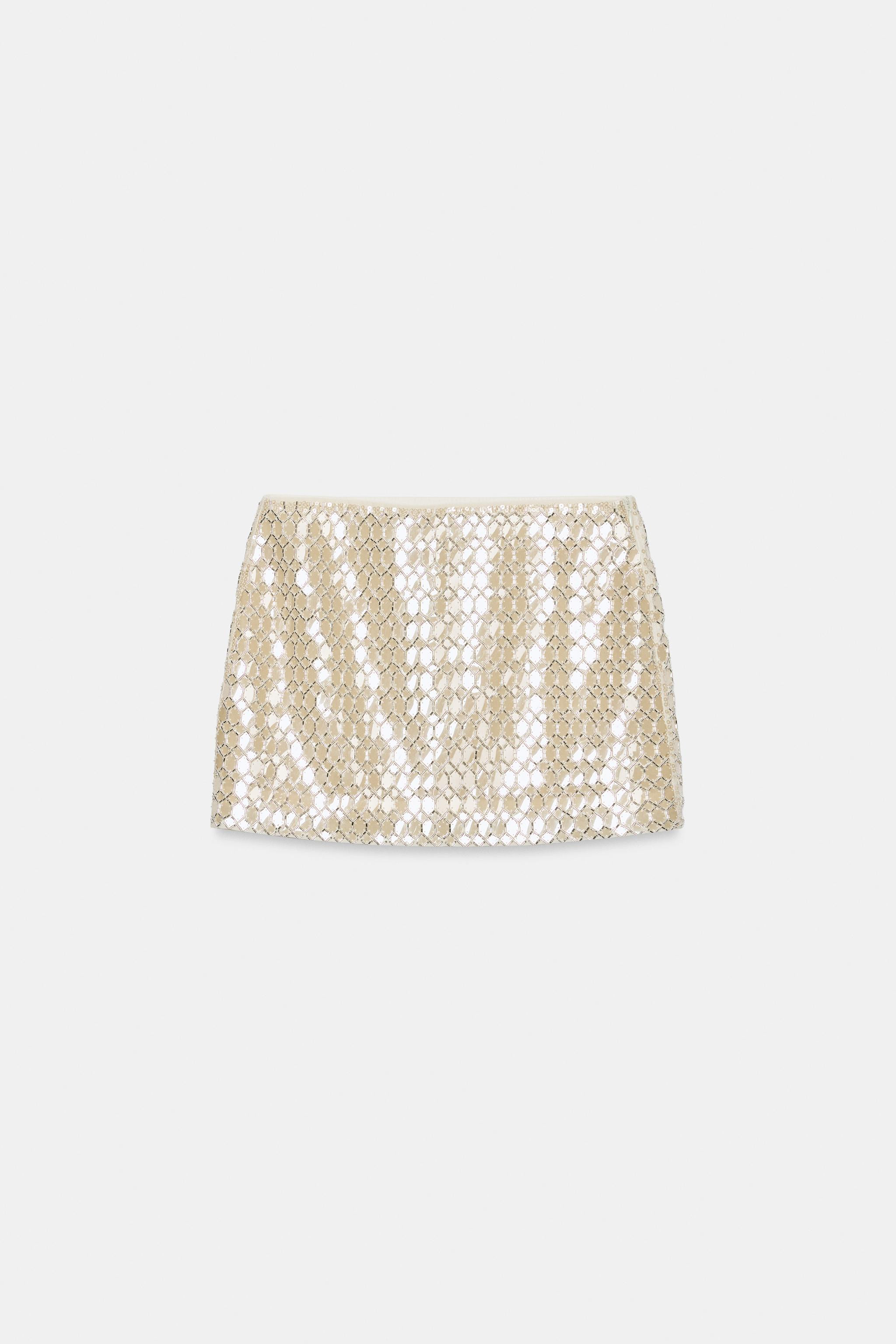 BEADED MINI SKIRT | Zara UK