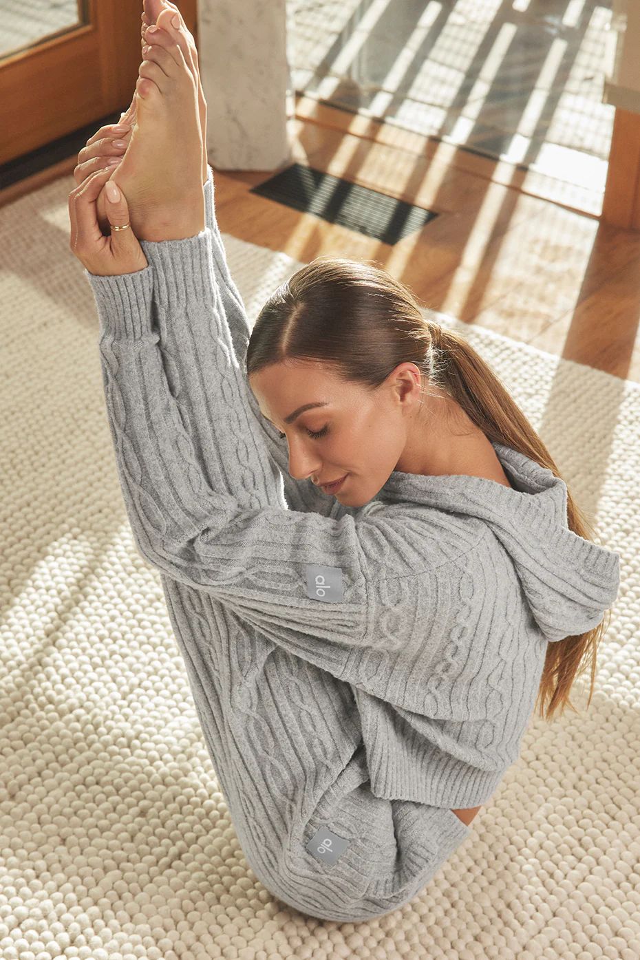 Cable Knit Winter Bliss Hoodie | Alo Yoga