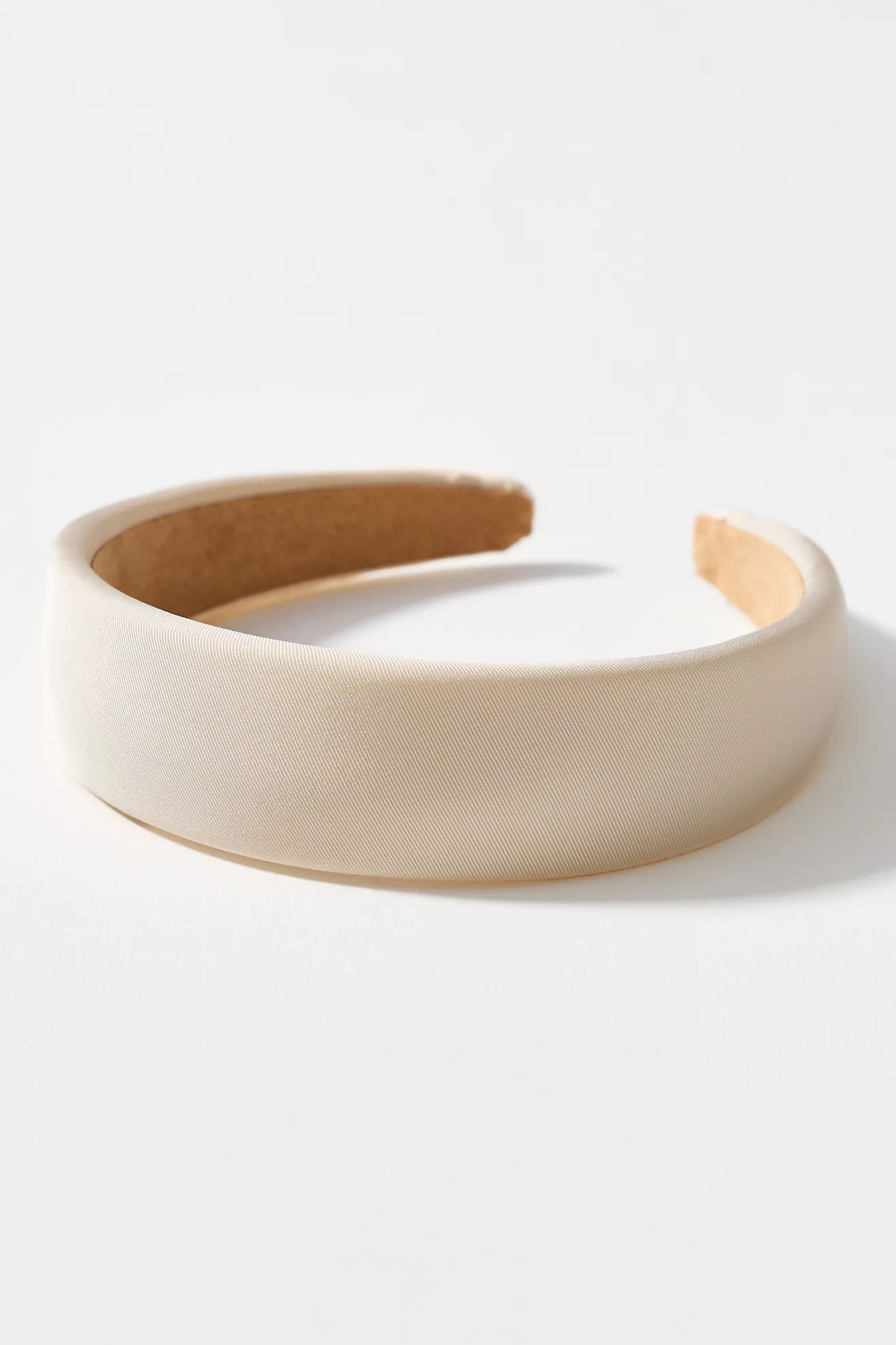 Puff Ribbed Satin Headband | Anthropologie (US)